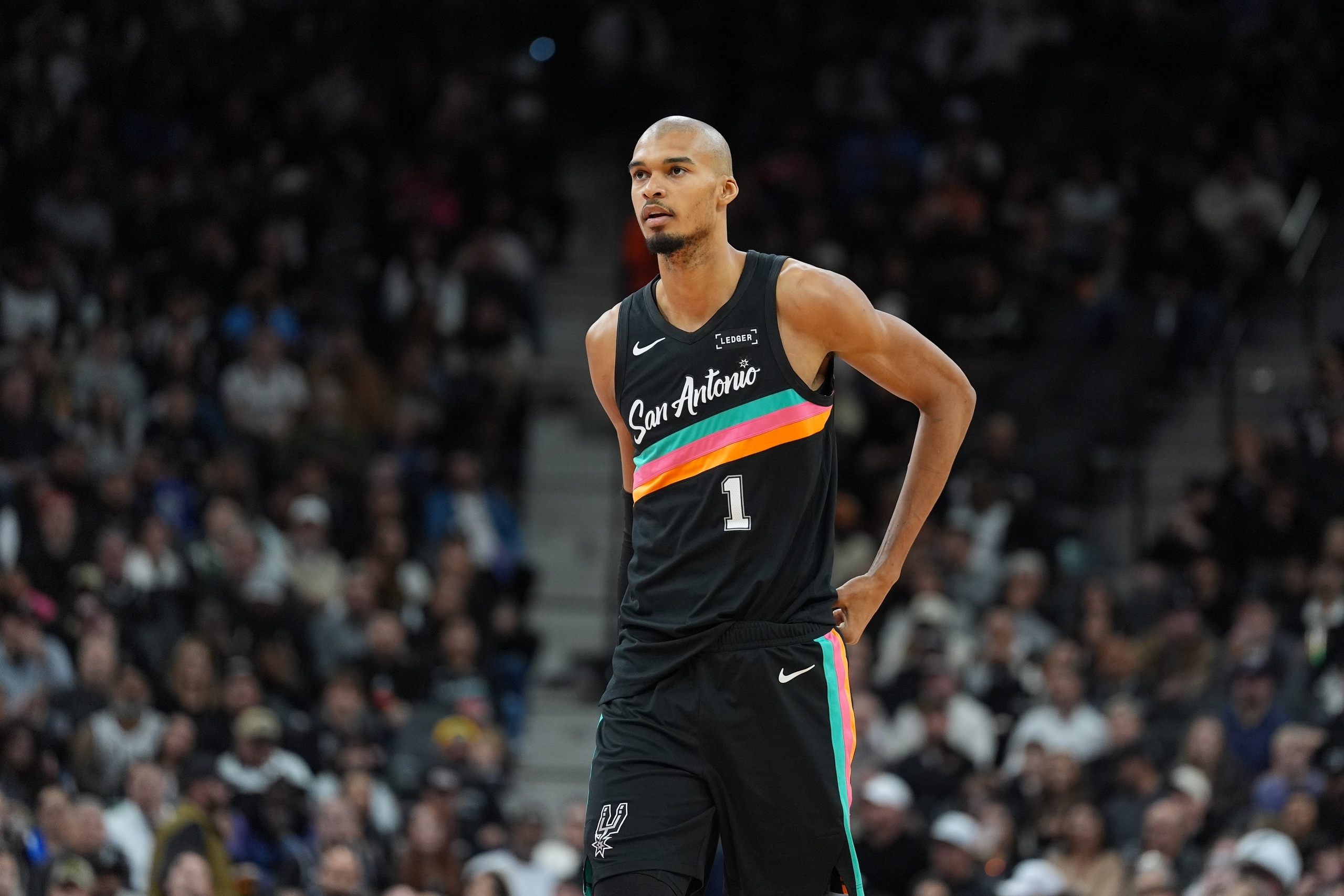 世界杯官网-越来越稳！文班亚马过去9场场均25分9板2盖帽 真实命中率64.1%